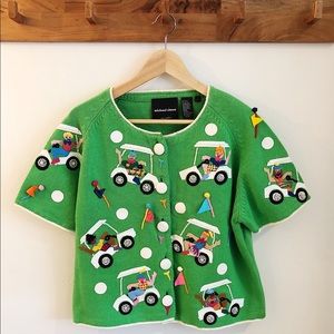 Michael Simon Sweater - Hilarious, Vintage, Golf